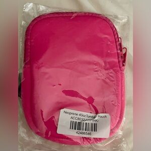 Neoprene 40oz Tumbler Pouch and Strap Hot Pink